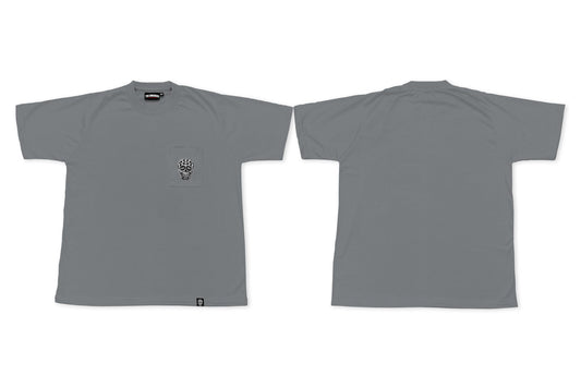 BLUISH GRAY SQUARED POCKET TEE | THE GROUNDERS