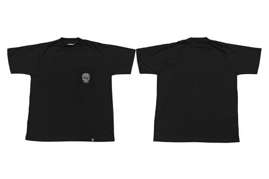 BLACK SQUARED POCKET TEE | THE GROUNDERS