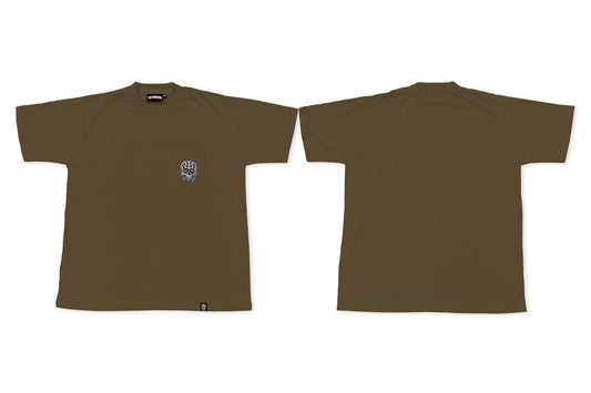 CHOCO BROWN SQUARED POCKET TEE | THE GROUNDERS