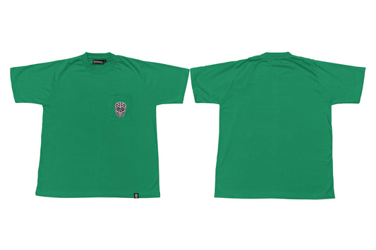 EMERALD GREEN SQUARED POCKET TEE | THE GROUNDERS