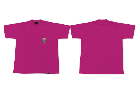 FUCHSIA PINK SQUARED POCKET TEE | THE GROUNDERS