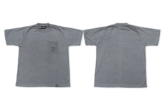 HEATHER GRAY SQUARED POCKET TEE | THE GROUNDERS