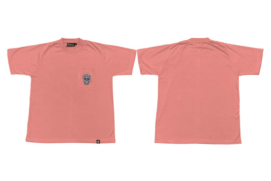 PEACH SQUARED POCKET TEE | THE GROUNDERS