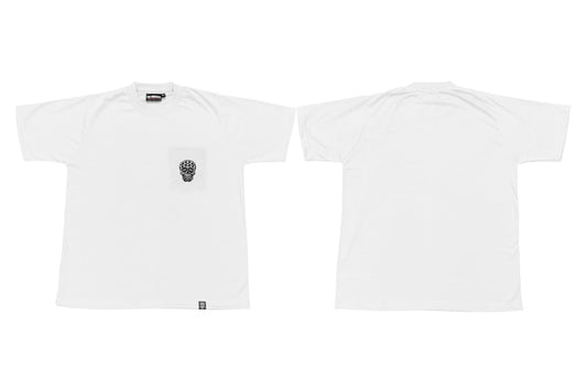 WHITE SQUARED POCKET TEE | THE GROUNDERS